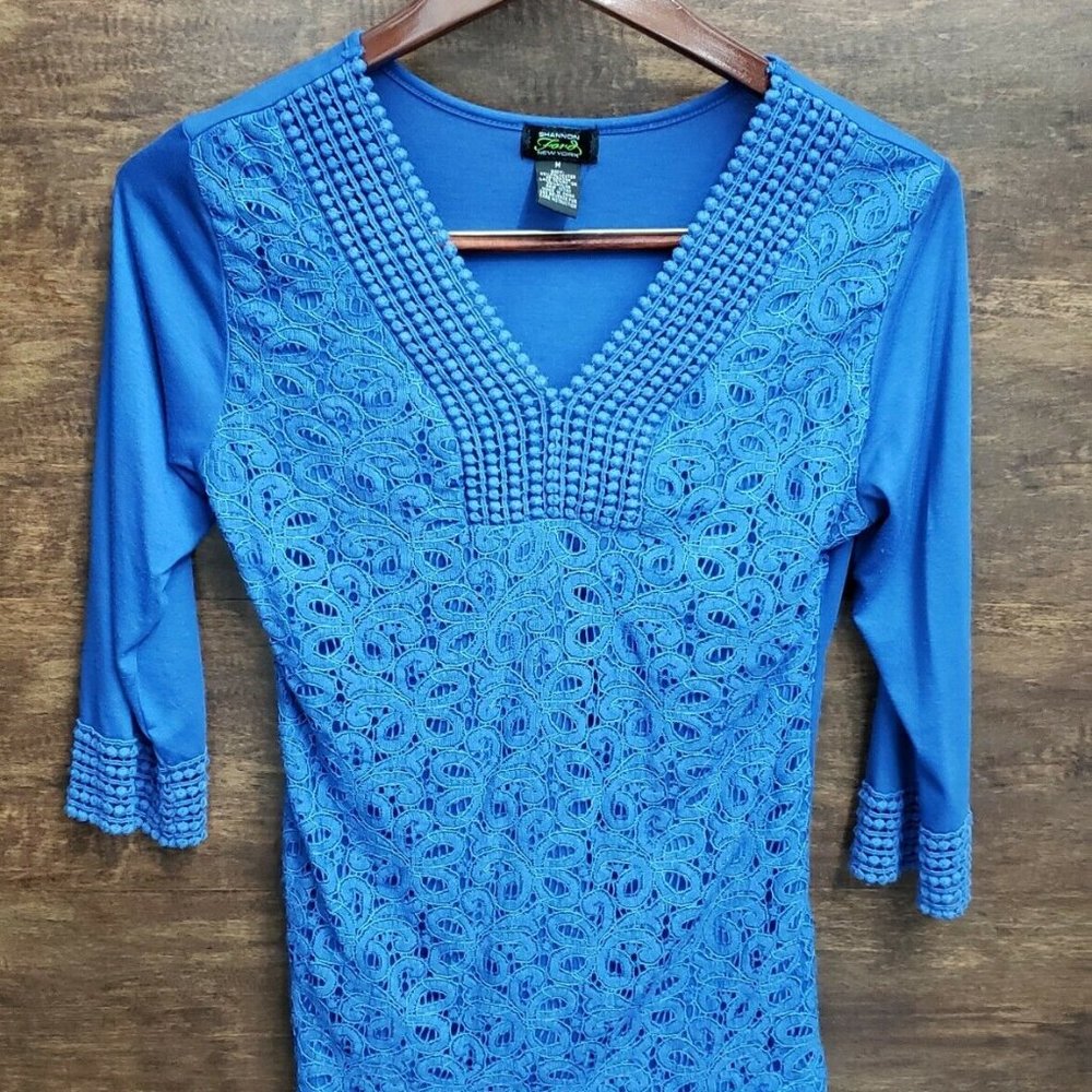 Women's Shannon Ford New York Blue 1/2 Sleeves